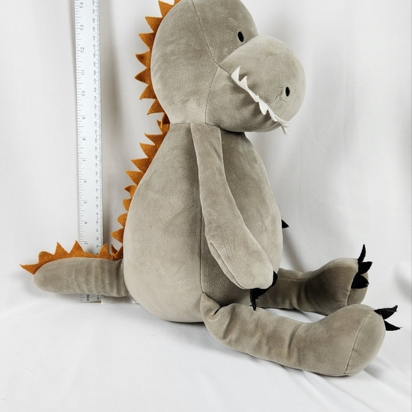Bunnies By The Bay Plush Dinosaur T-Rex Soft Gray Grey Plush Stuffed Animal 21" - Picture 12 of 13